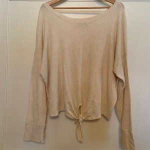 Abercrombie & Fitch Cropped Tie Front Sweater XL